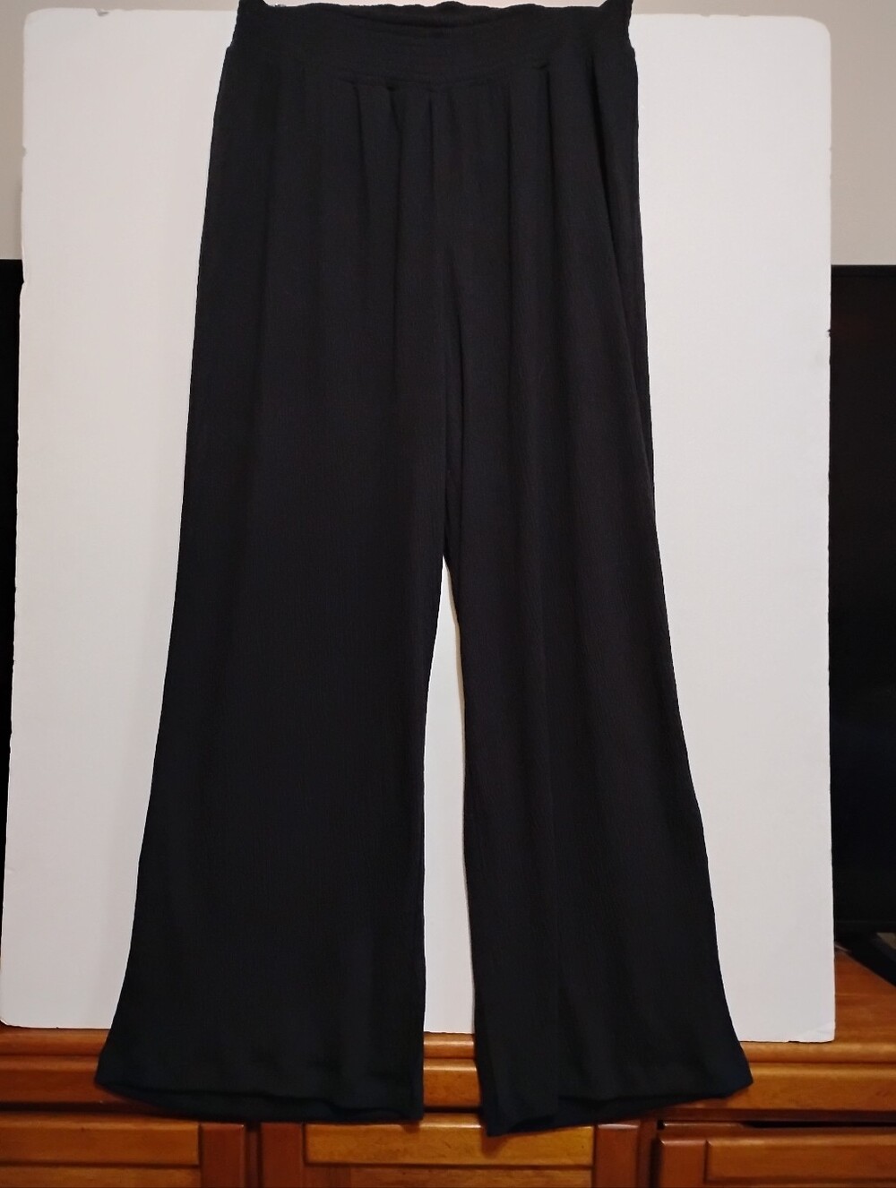 FULL CIRCLE TRENDS With Love Wide-Leg Black Women's Pants TALL 1X